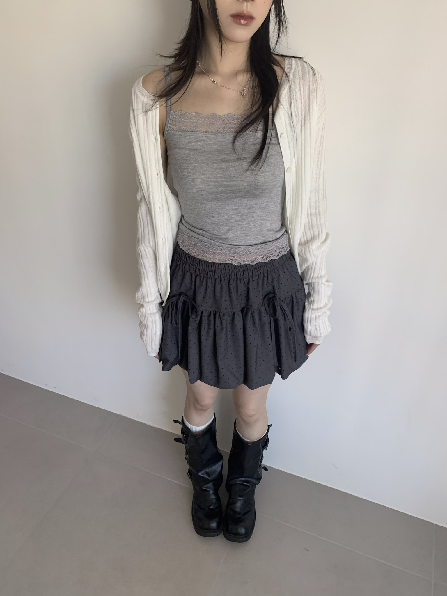 ISA_低調又迷人! 一件多穿法蕾絲花邊吊帶_66051