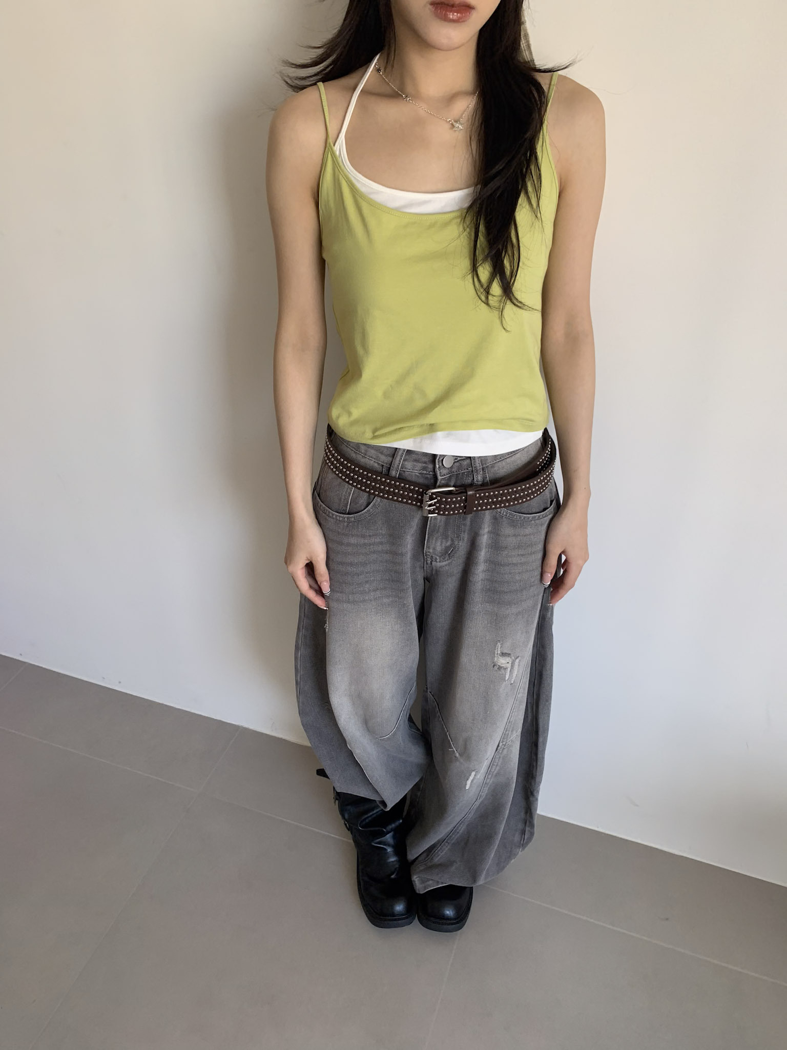 ISA_果汁跳跳糖 撞色層次(1+1)背心二件組_67009