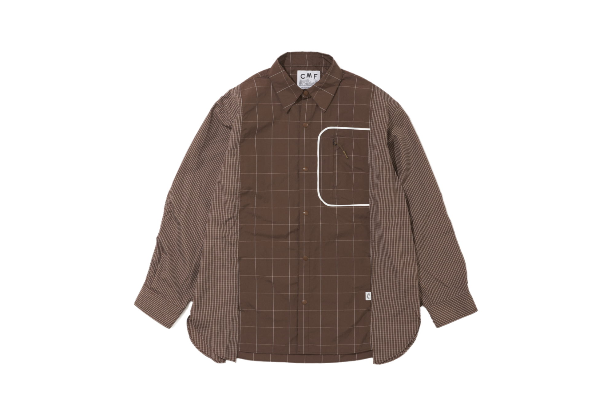 CMF OUTDOOR GARMENT ATTACHED SHIRTS CMF2602-S02 GRID BROWN