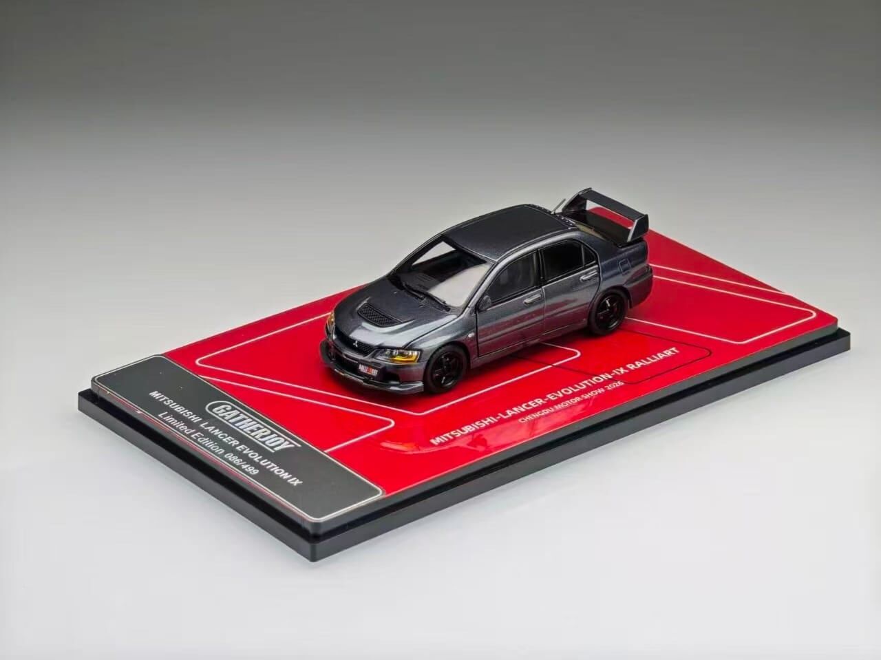 預訂 :1/64 Gatherjoy Mitsubishi Lancer Evolution 9 Ralliart Gun Metal Grey (GJMLEVO9G)