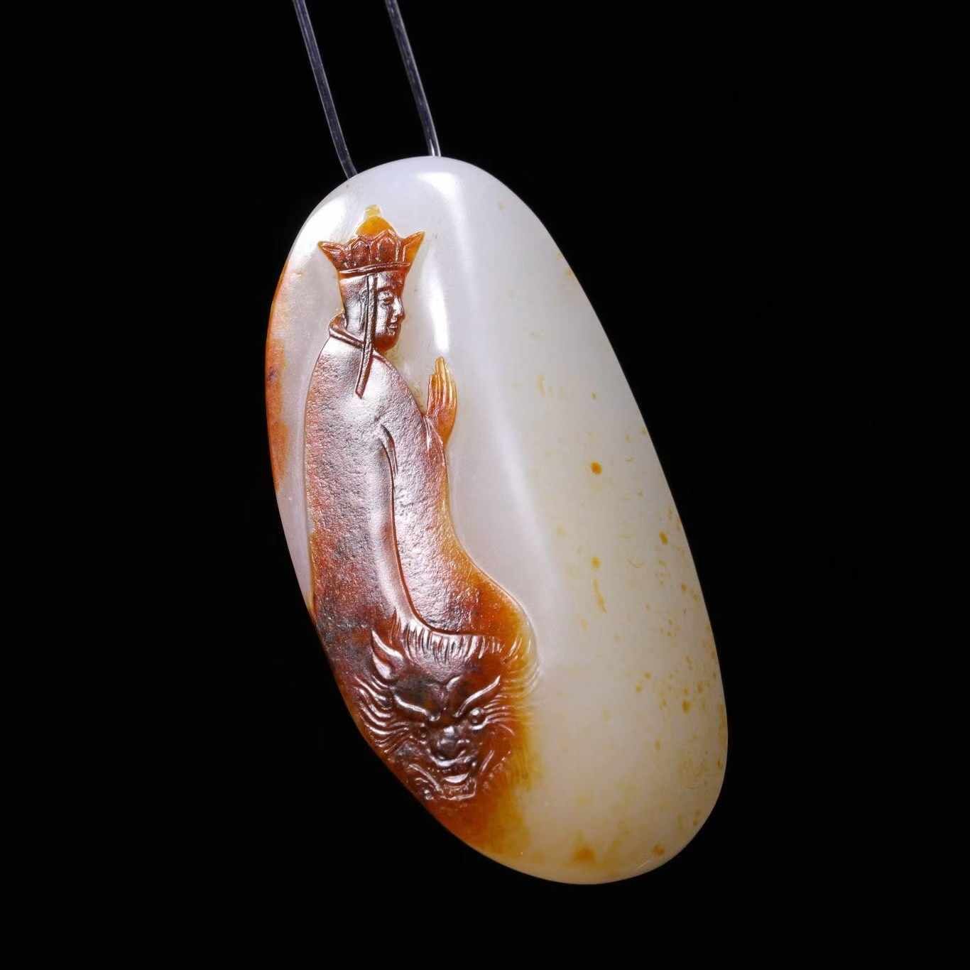 和田玉地藏王菩薩,天然和田玉軟玉