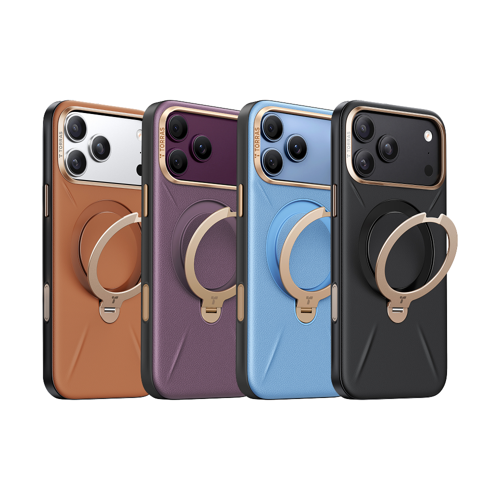 TORRAS Ostand Q3 VegSkin 皮革支架殼 for iPhone 18