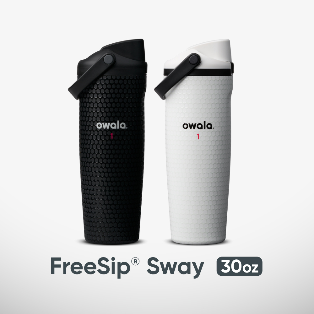 Owala® FreeSip Sway 不鏽鋼 雙飲口吸管手提水壺|高爾夫球系列