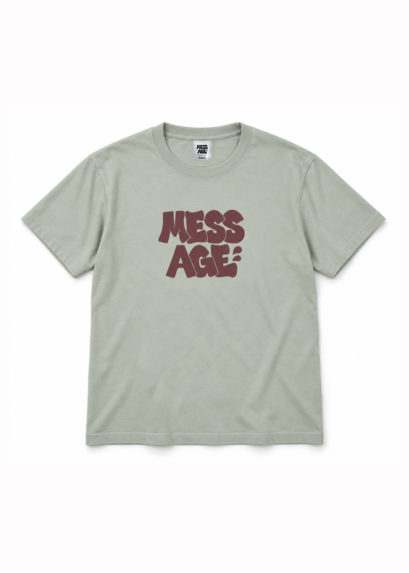 Mess-age Logo Tee 鼠尾草綠
