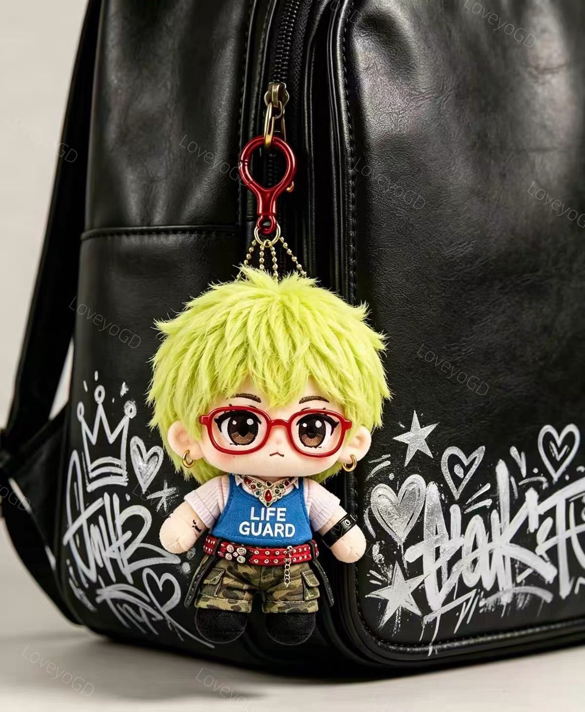 G-DRAGON GD Q版 2026新款造型 黃髮 BIGBANG 公仔 毛绒玩具 應援吊飾 掛件 16CM
