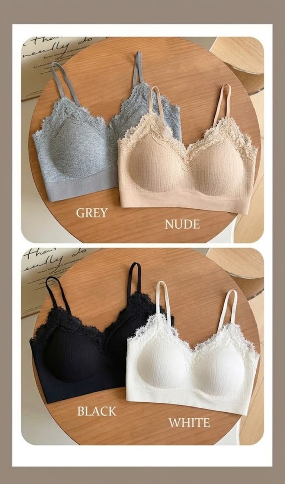 FA018 SN 厚墊棉柔 Lace Bra SN072 FREE SIZE