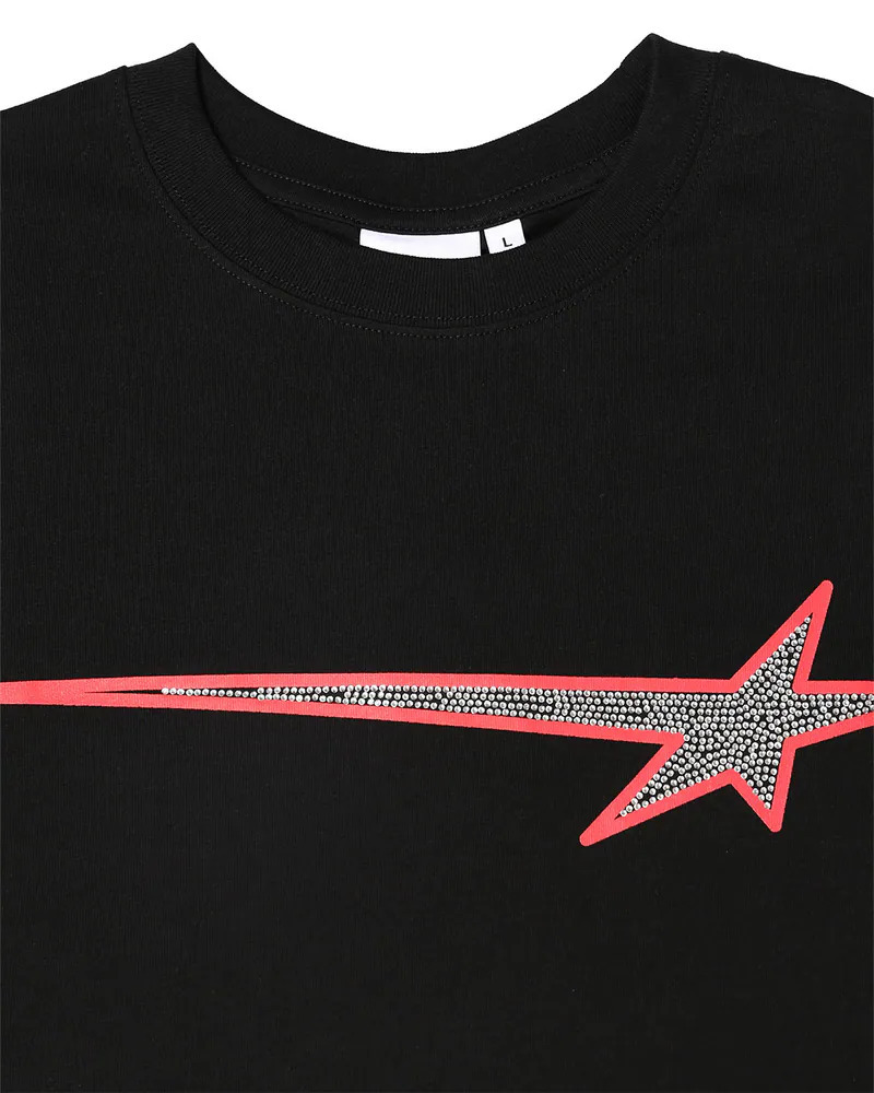 MTA RHINESTONE BOXY T-SHIRT 灰色 黑色 印花 美式 復古 水鑽 BOXY 短袖 短T【M26SDT】