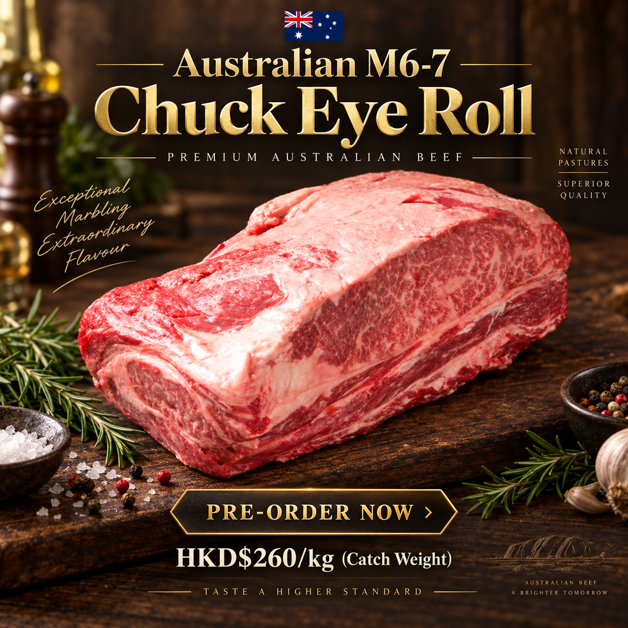 Australian M6-7 Chuck Eye Roll (Frozen)(Catch Weight)