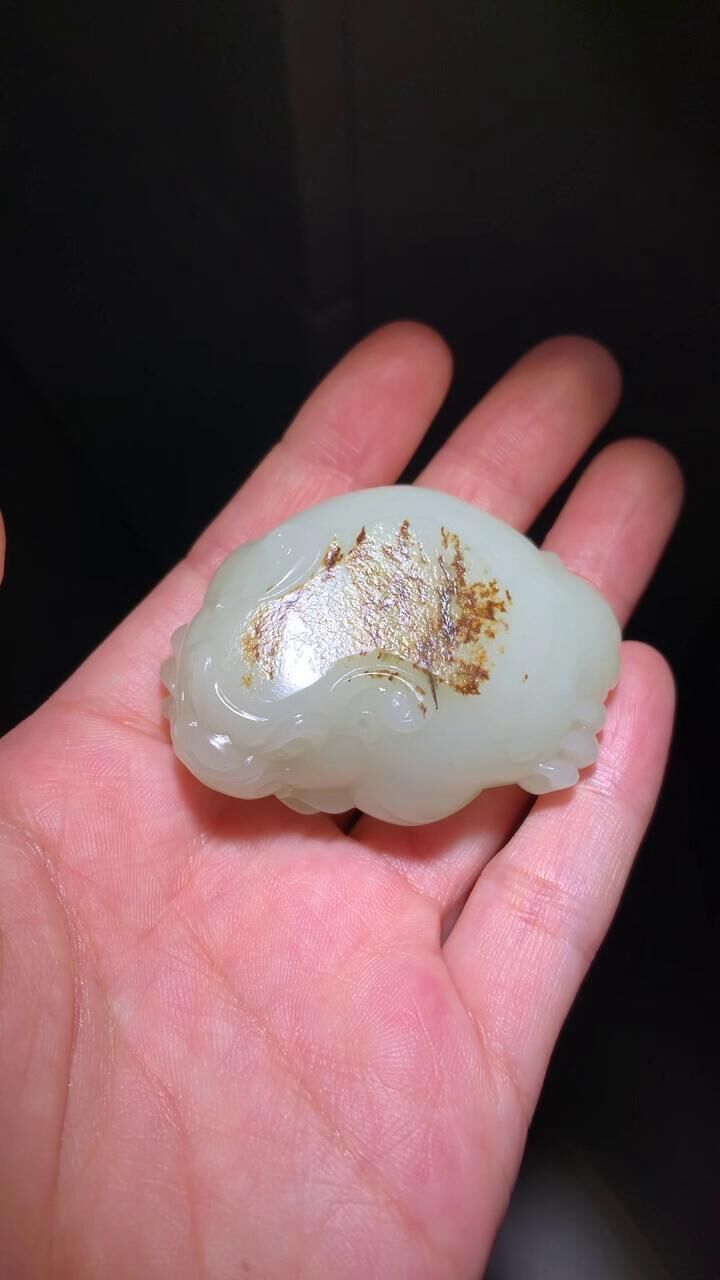 92726 和田玉籽料金蟾把件