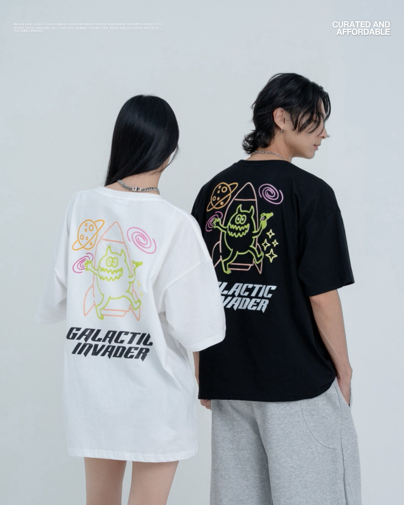 galactic invader 銀河入侵者插圖短T