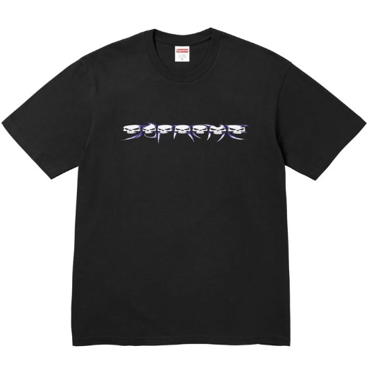 Supreme Skulls Spellout Tee - Black | FW26T24