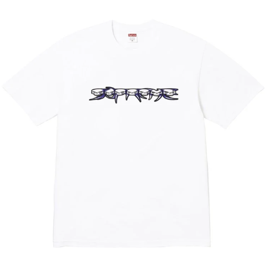 Supreme Skulls Spellout Tee - White | FW26T24