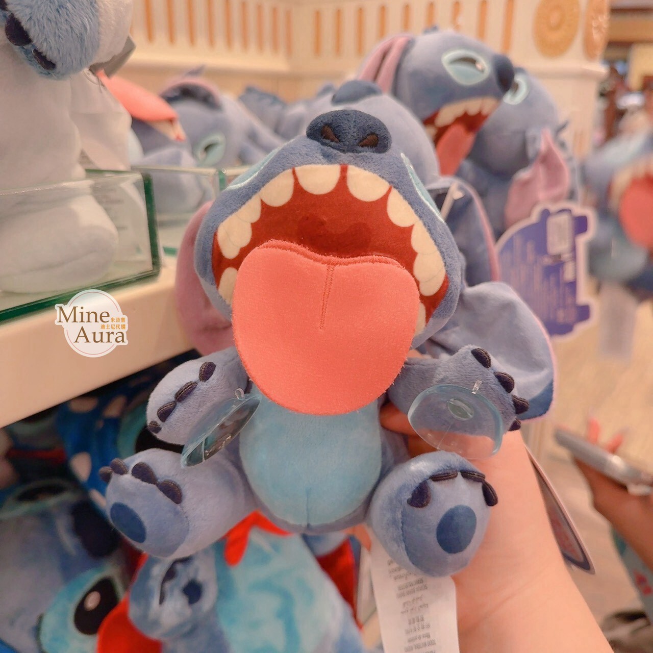 史迪奇 Stitch 張嘴造型 吸盤設計 絨毛 娃娃公仔 星際寶貝 Lilo & Stitch -香港迪士尼樂園