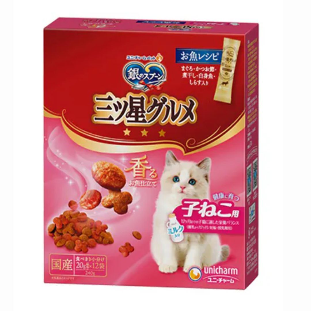 Unicharm - 銀匙三星幼貓乾糧 240g [貓用]