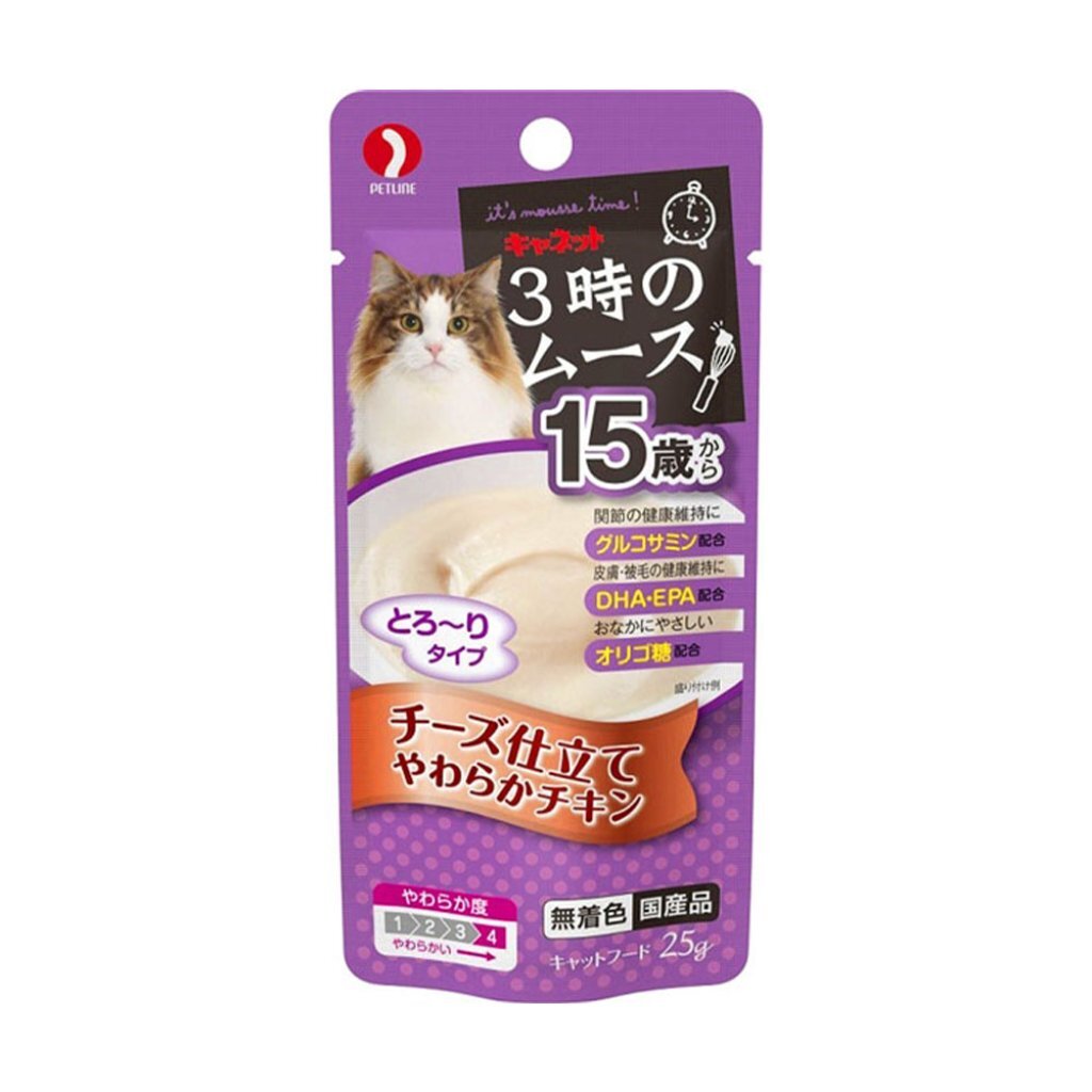 Petline - 3時之慕絲 15歲以上 (雞肉芝士慕絲) 25g｜PL-SM21 [貓用]