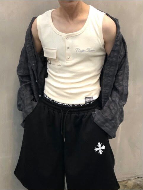 英文字Boxy背心 Double-B-052V