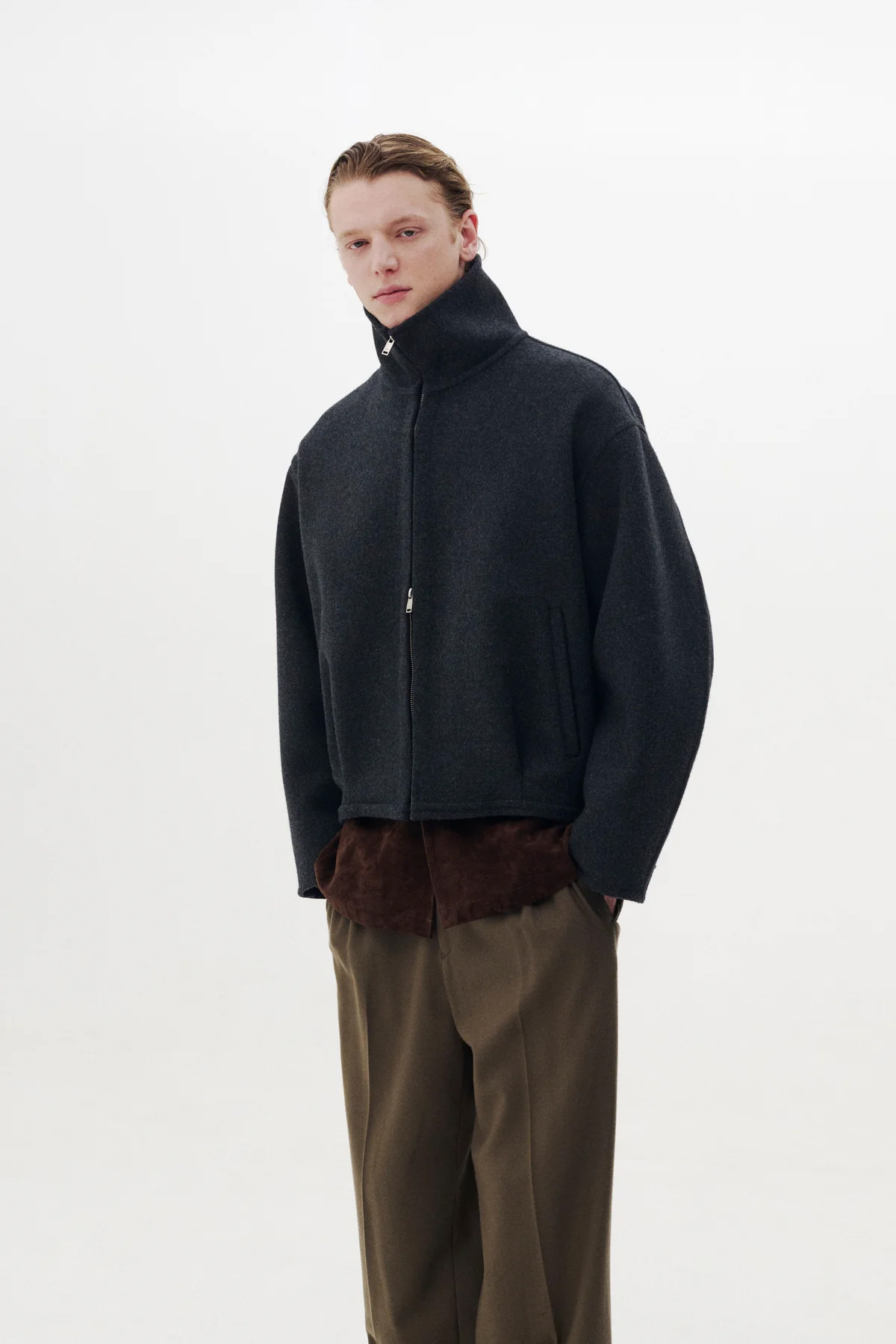 YOKE WOOL CASHMERE BALLOON SILHOUETTE BLOUSON