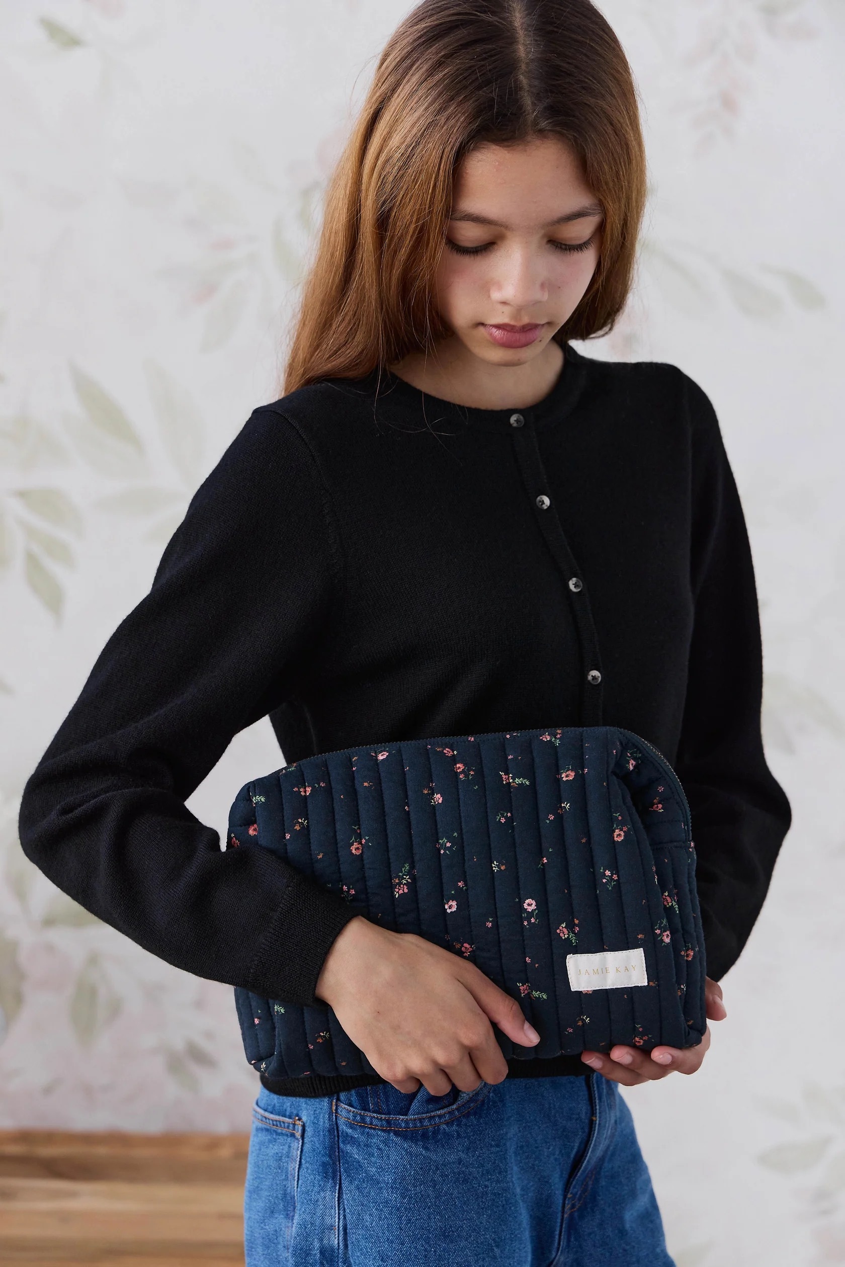 【預購】JAMIE KAY - Adelaide Quilted Pouch（Eloise Navy）