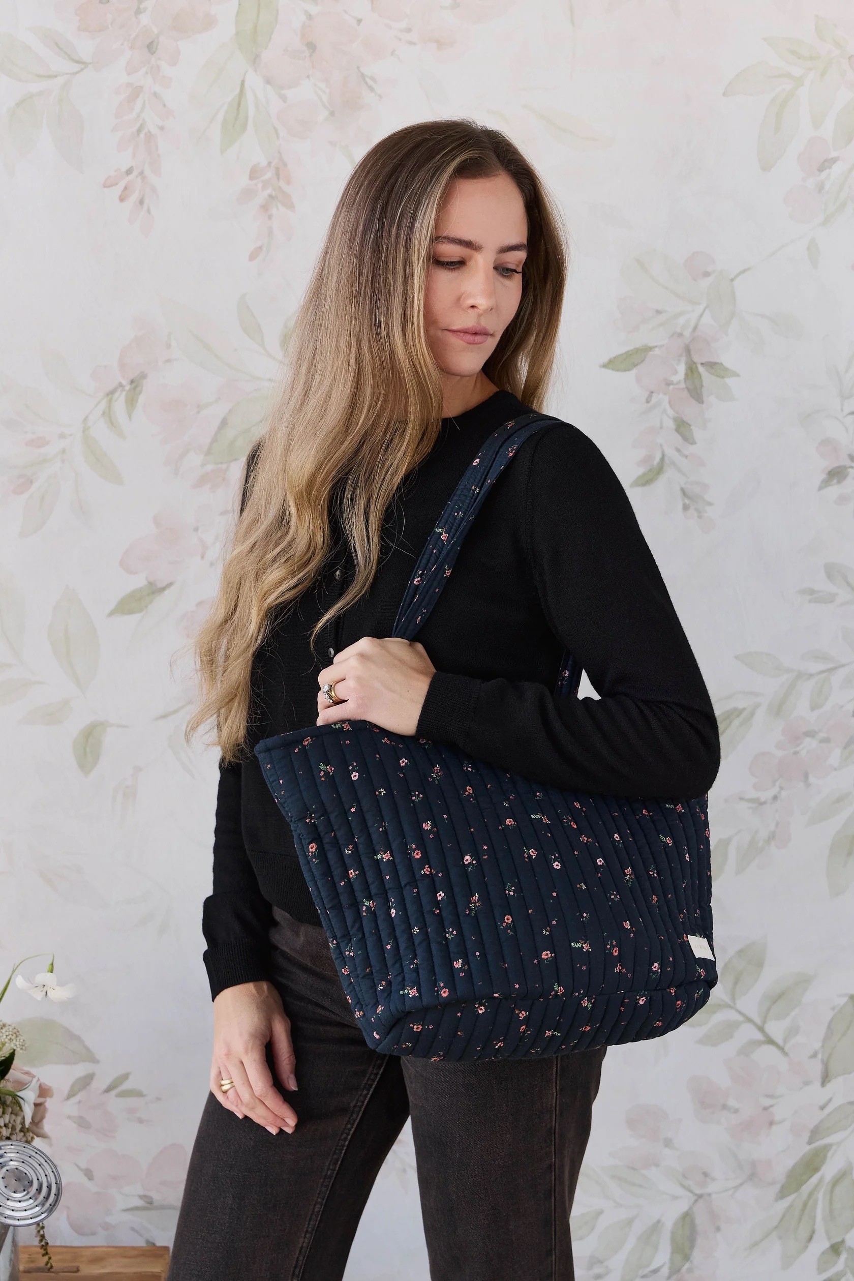 【預購】JAMIE KAY - Emiko Quilted Tote（Eloise Navy）