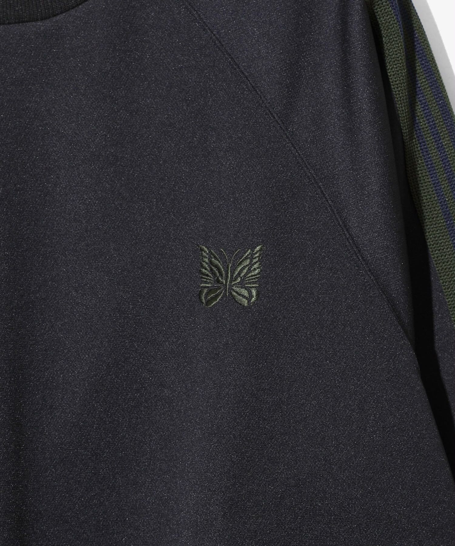 Needles Studious Track Crew Neck Shirt Poly smooth - Dark Navy
