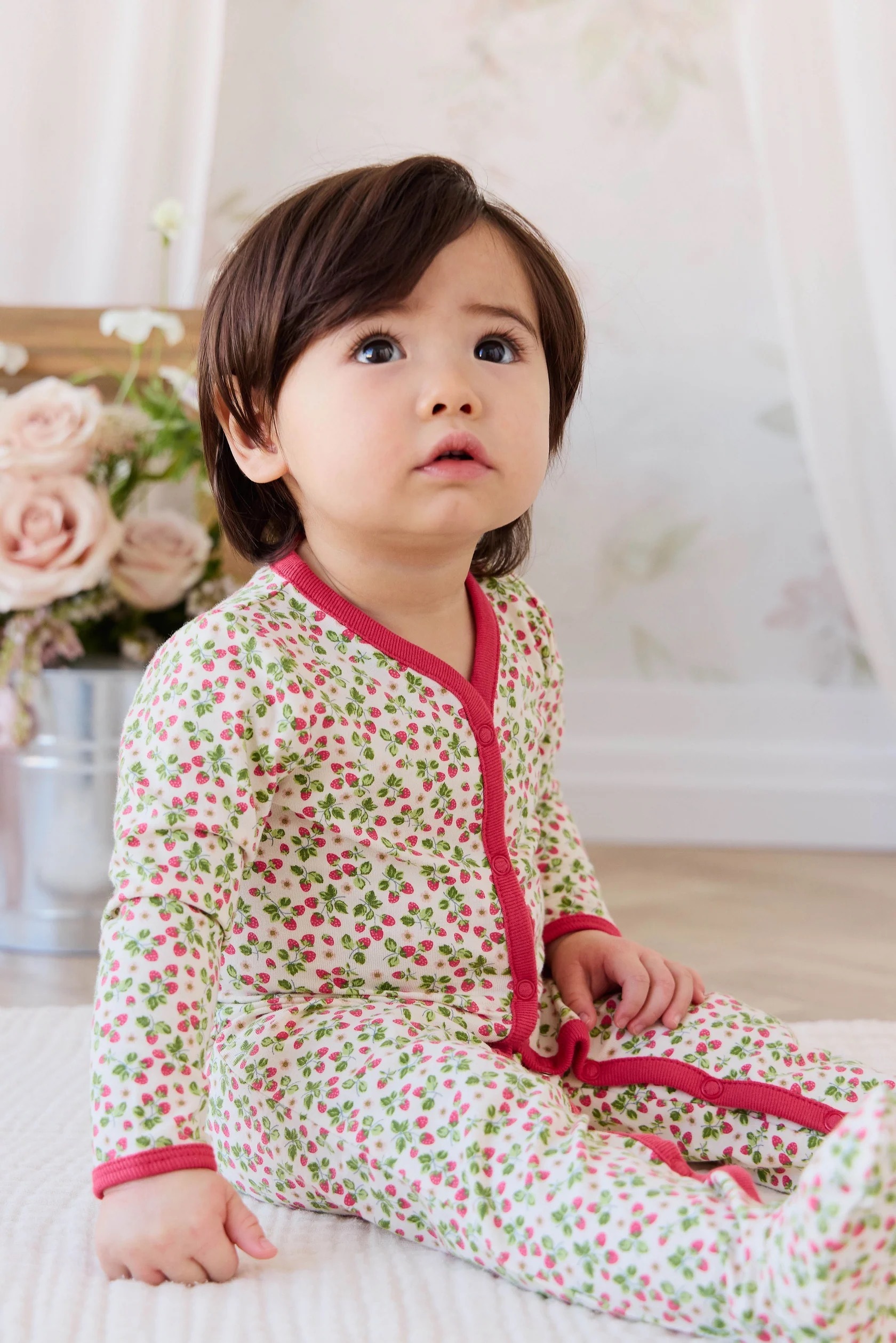 【預購】JAMIE KAY - Organic Cotton Murphy Onepiece（Cottage Strawberries）