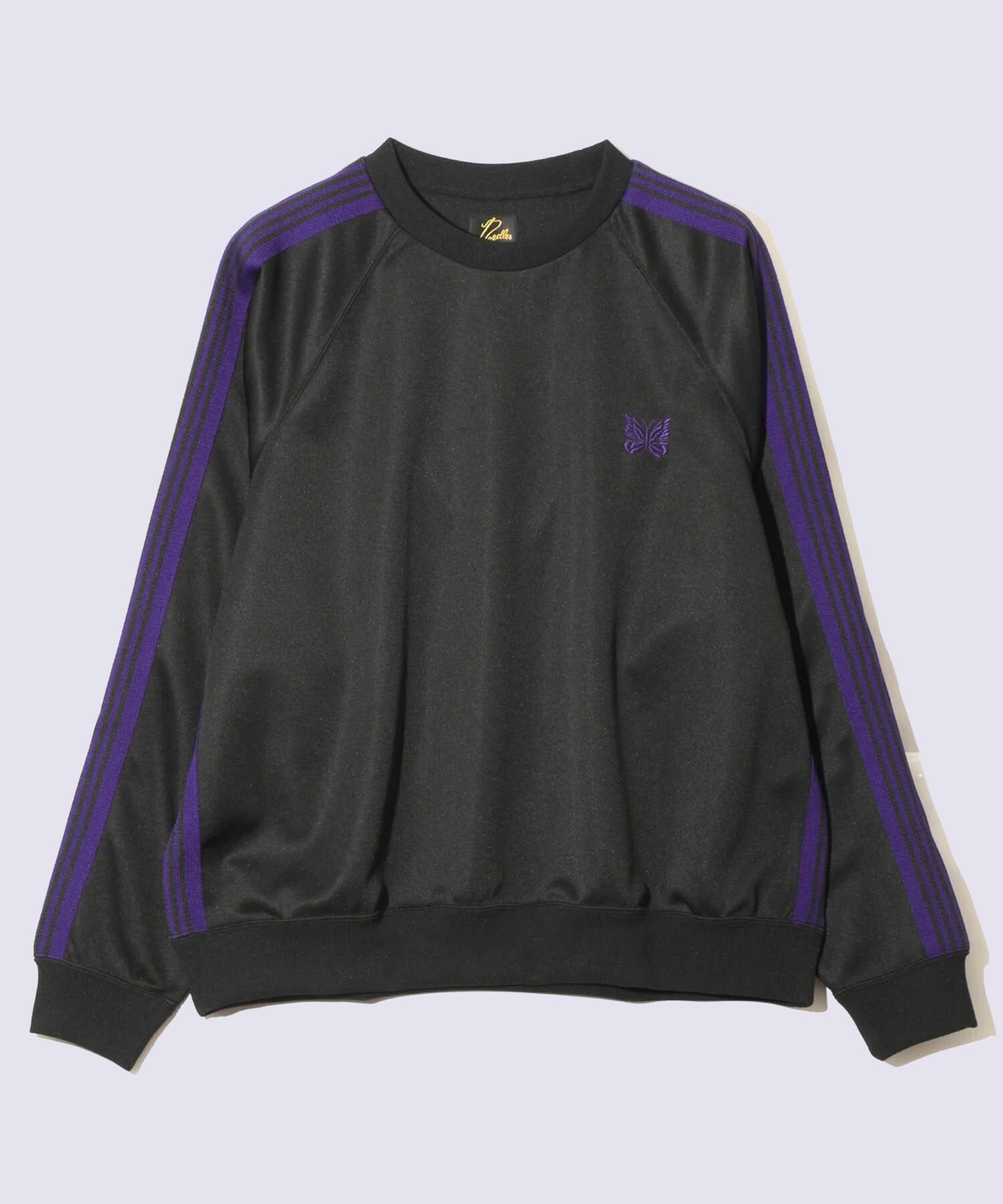 Needles Studious Track Crew Neck Shirt Poly smooth - Black