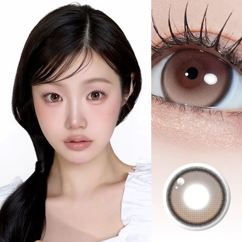 [13.5mm] FiPN Biv Grande Fixing 1 Month Choco｜月拋彩妝隱形眼鏡｜每盒2片