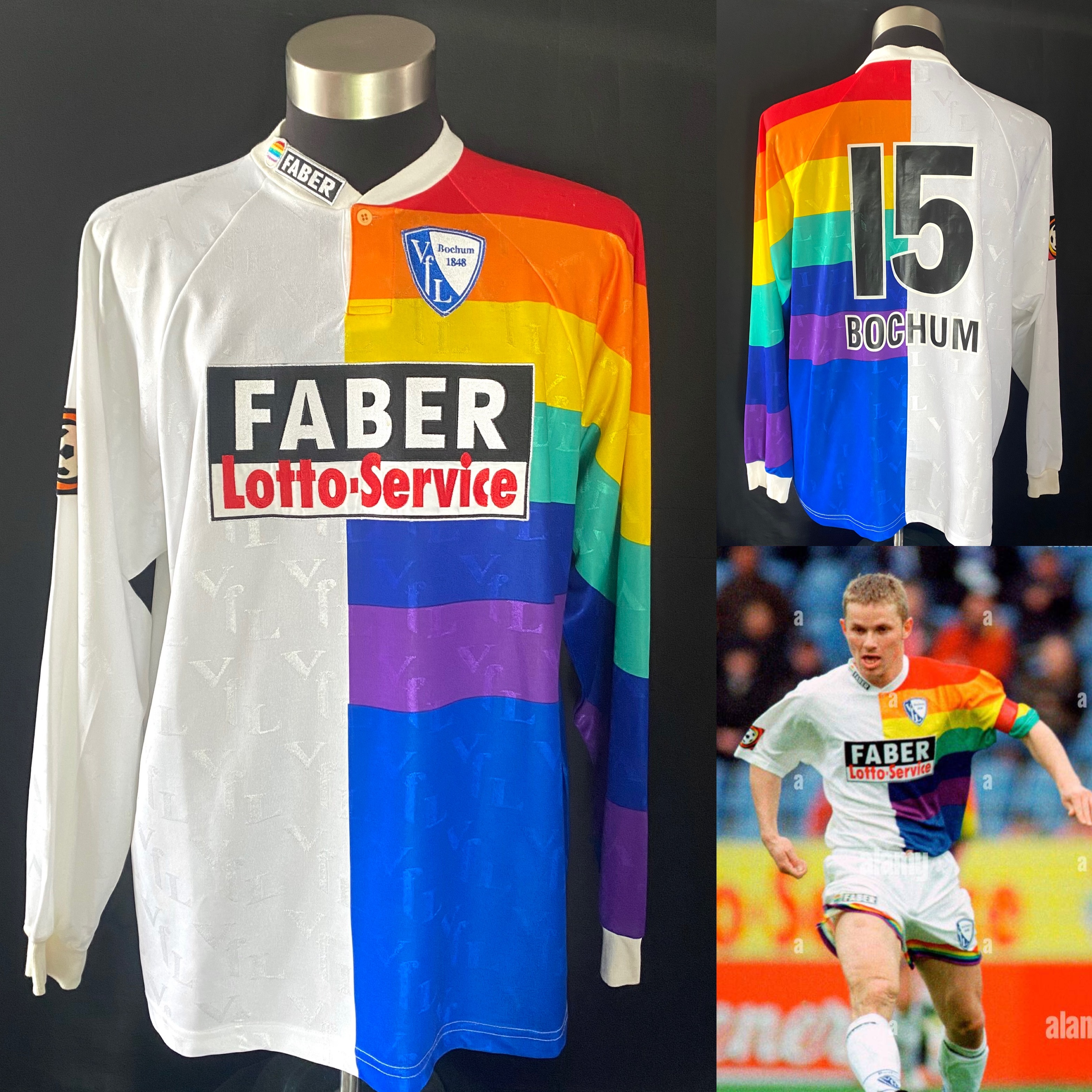 (Match Worn) VFL Bochum 1997-1999 Faber L/S Away Match Worn Shirt #15