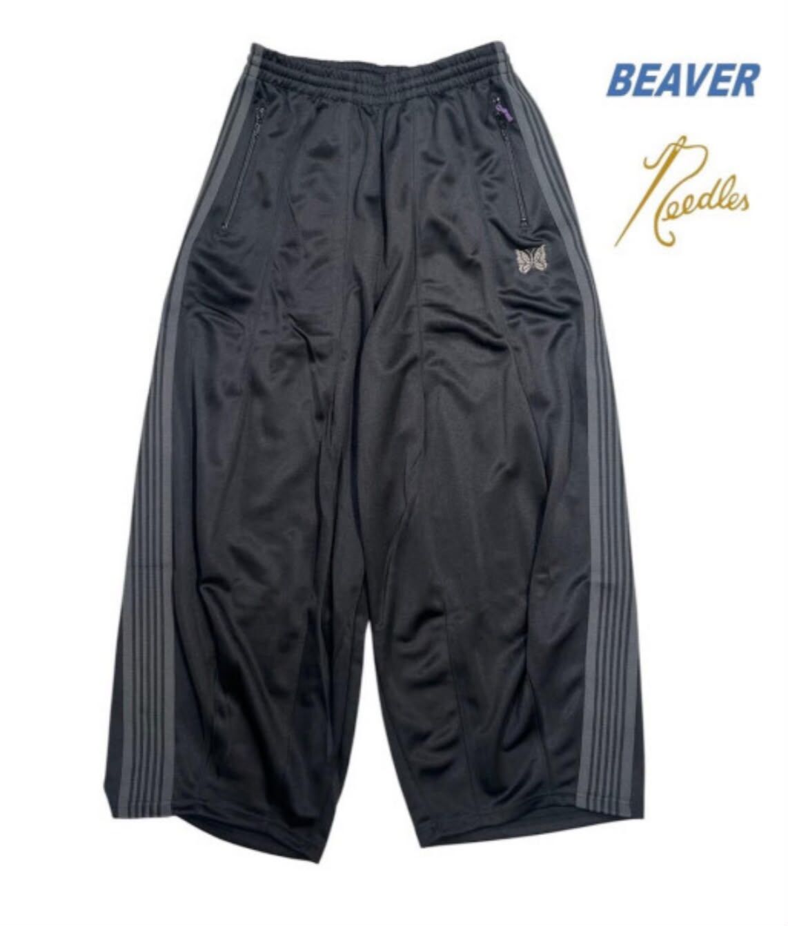 Needles Beaver H.D. Track Pants Poly Smooth - Black | SX1582