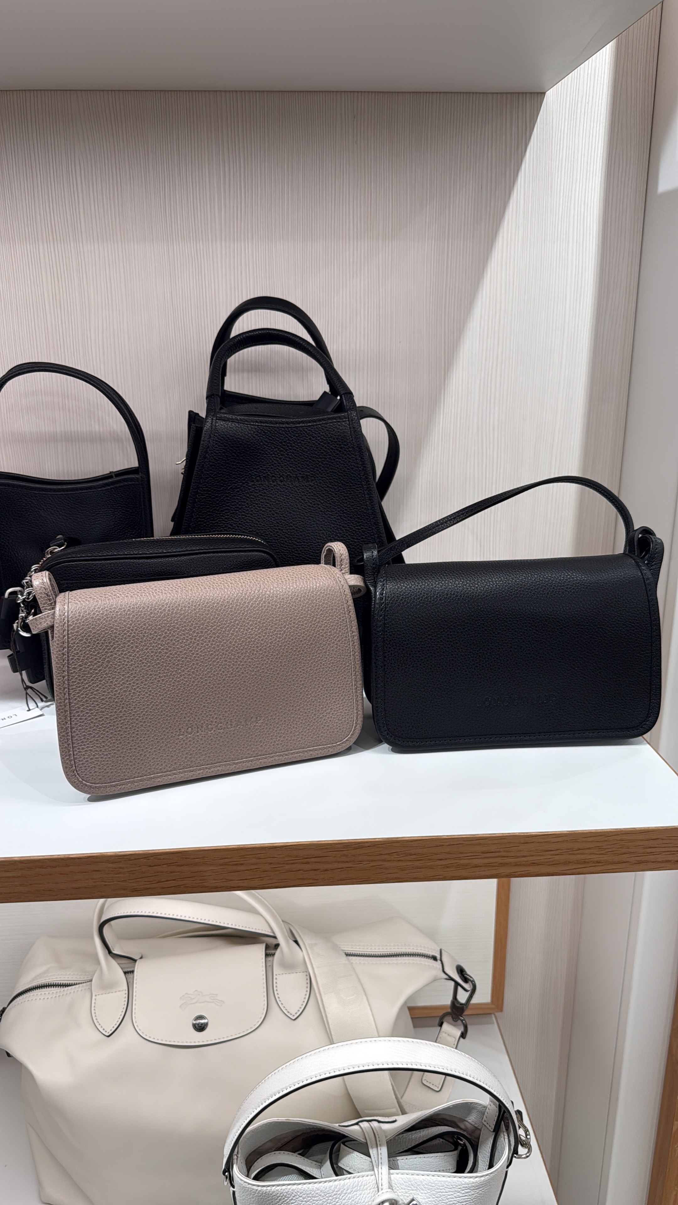 Longchamp le foulonne bag s grey black