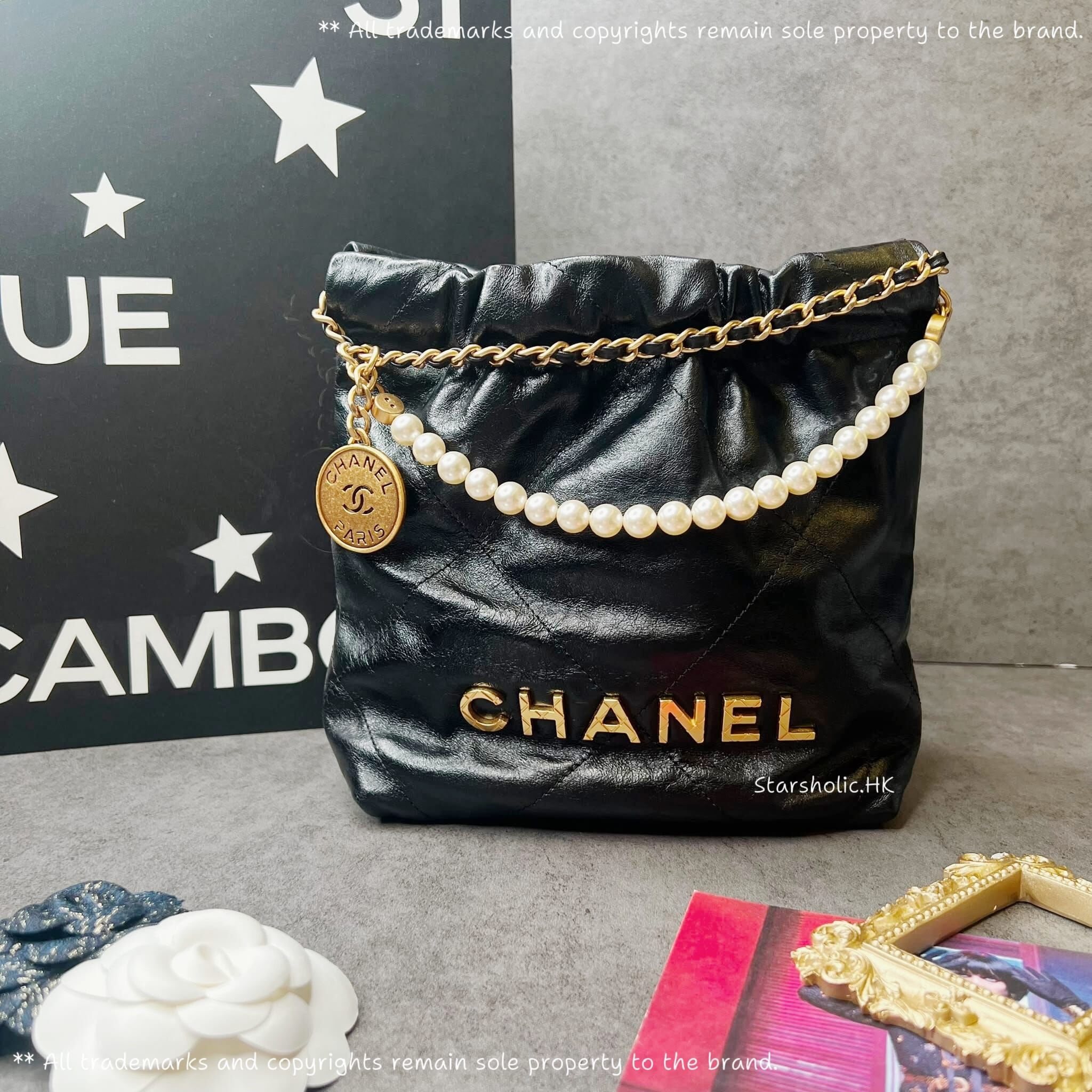 CHANEL Mini 22 Bag *珍珠鏈條特別版*