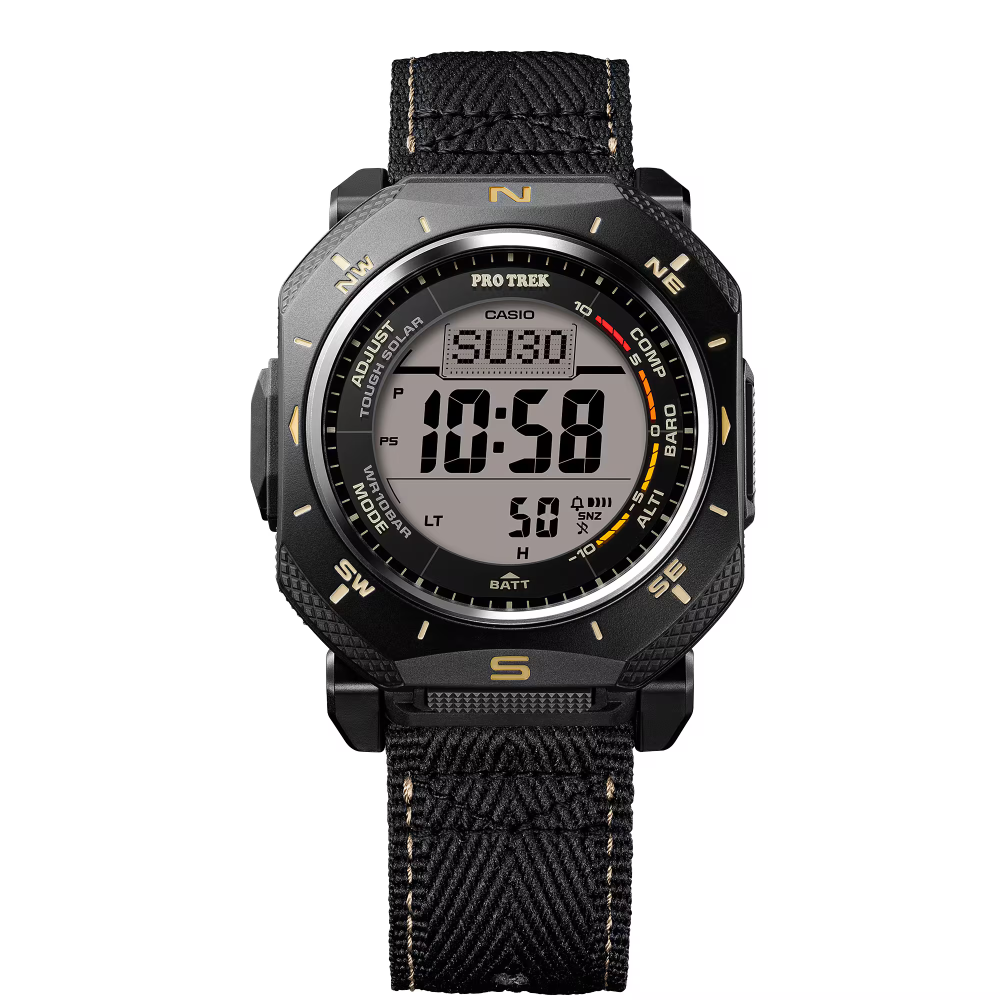 萬年鐘錶 - CASIO 卡西歐 PRO TREK 數位極致戶外太陽能電子運動登山錶 PRG-69B-1 錶徑 : 46.4mm