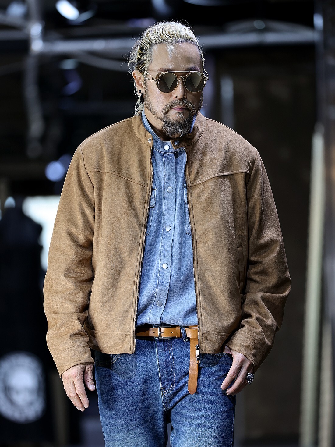 Vegan Suede Biker Jacket