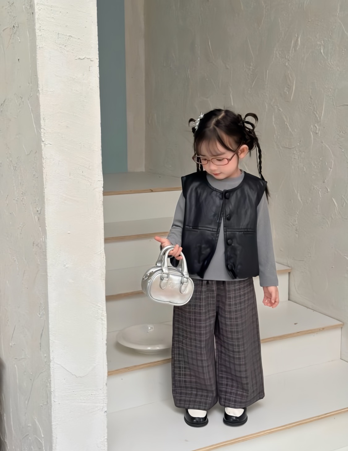 皮背心時髦三件組