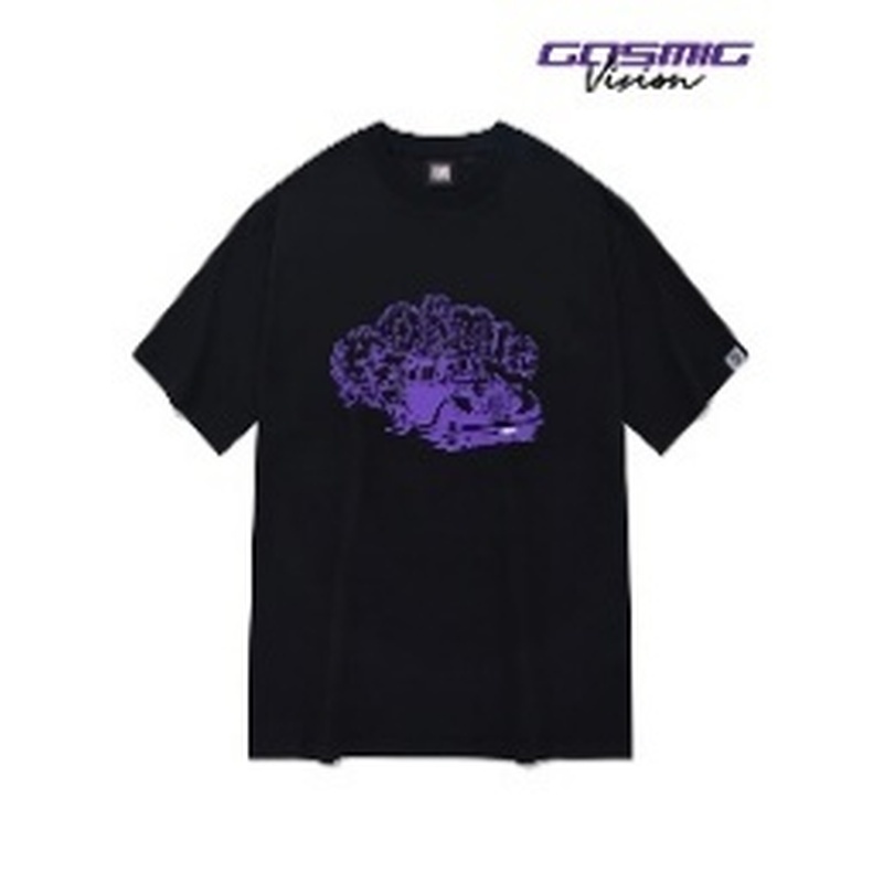 KOR-CCG0911-016 [X 피로] Cosmic Lazy Car T卹 BK [VSW X 피로] Cosmic Lazy Car T-SHIRTS BK (A16M/A16L/A16XL)