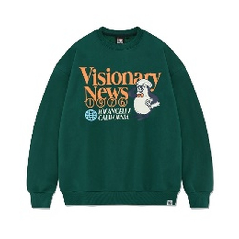 KOR-CCG0911-079 VSW新聞編輯圓領衫 深綠色 VSW News Editor Crewneck Dark Green (B15S/B15M/B15L/B15XL)