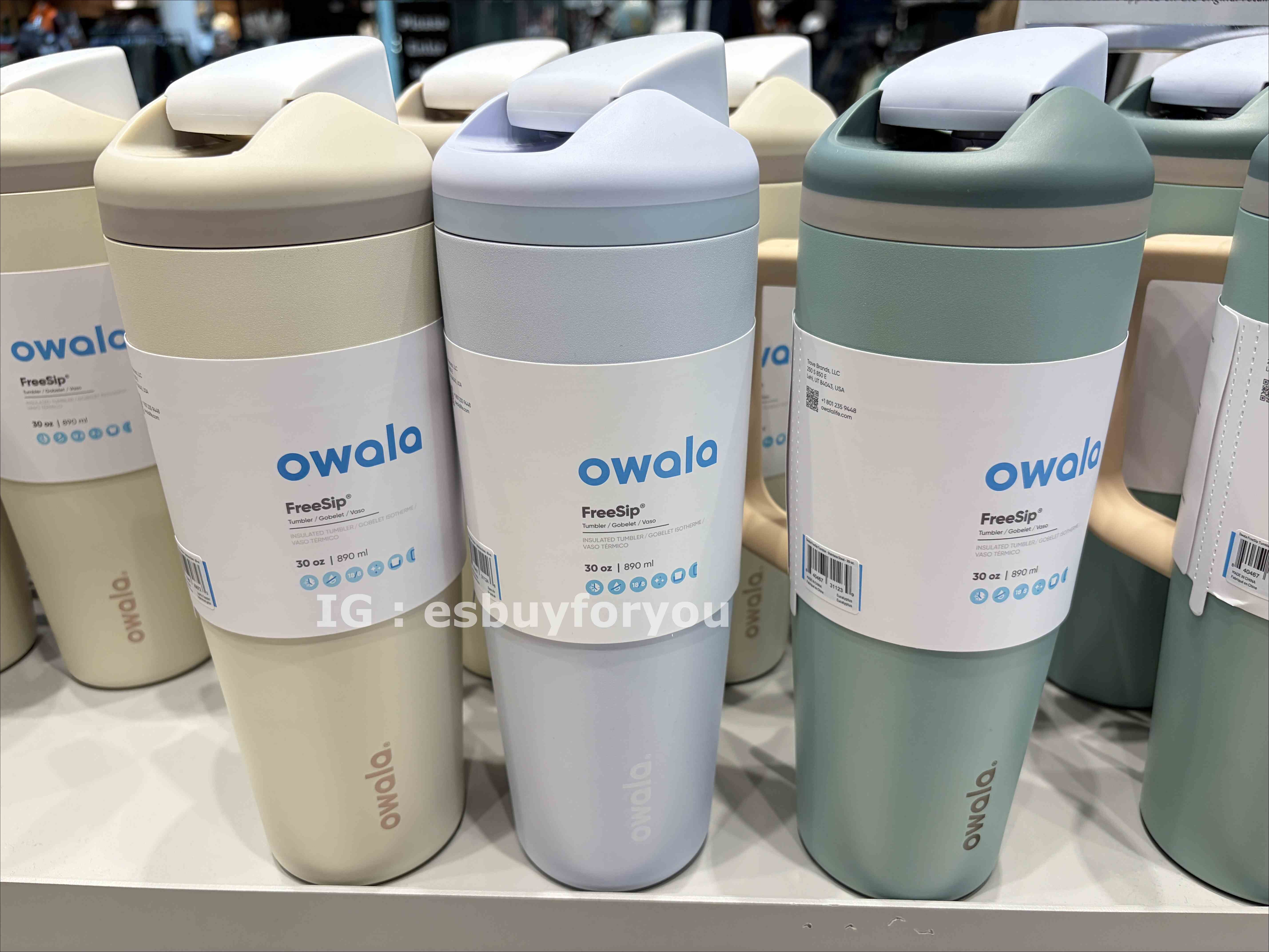 Owala(30oz 890ml) 手把款 不鏽鋼 Sway FreeSip 水壺 (內有吸管) (多色)