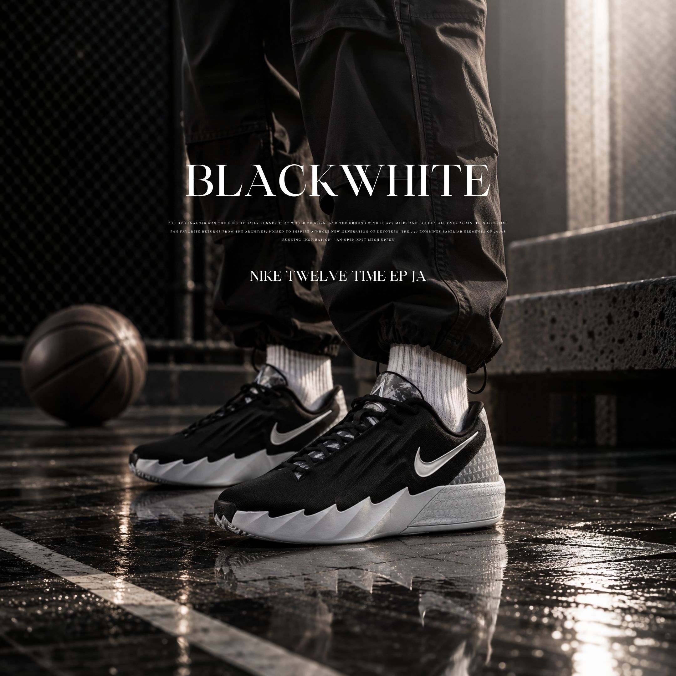 NICEDAY 現貨 NIKE TWELVE TIME EP JA 黑灰 籃球鞋 莫蘭特 XDR 實戰 籃球鞋 IM4162-003