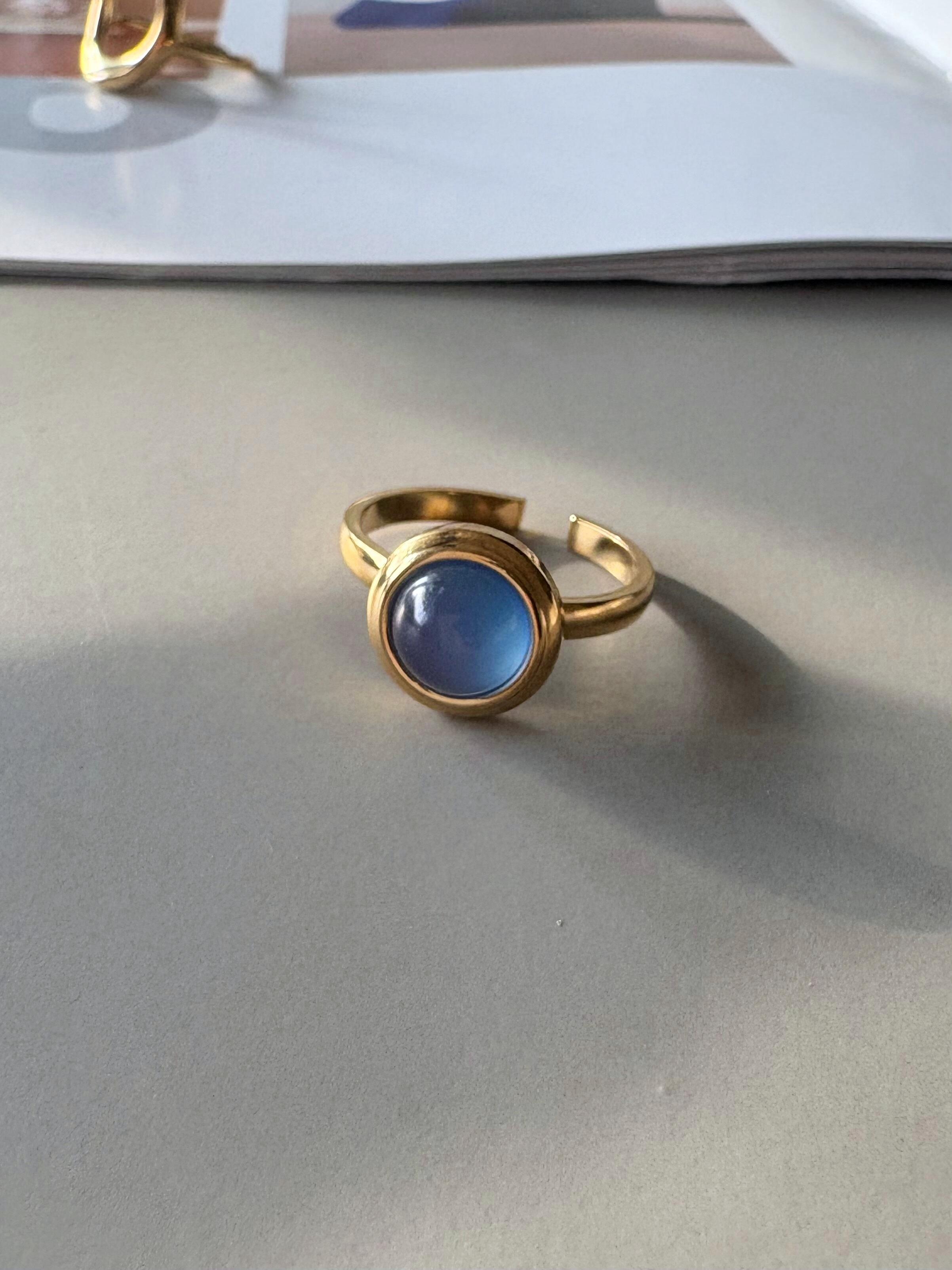 blue stone ring