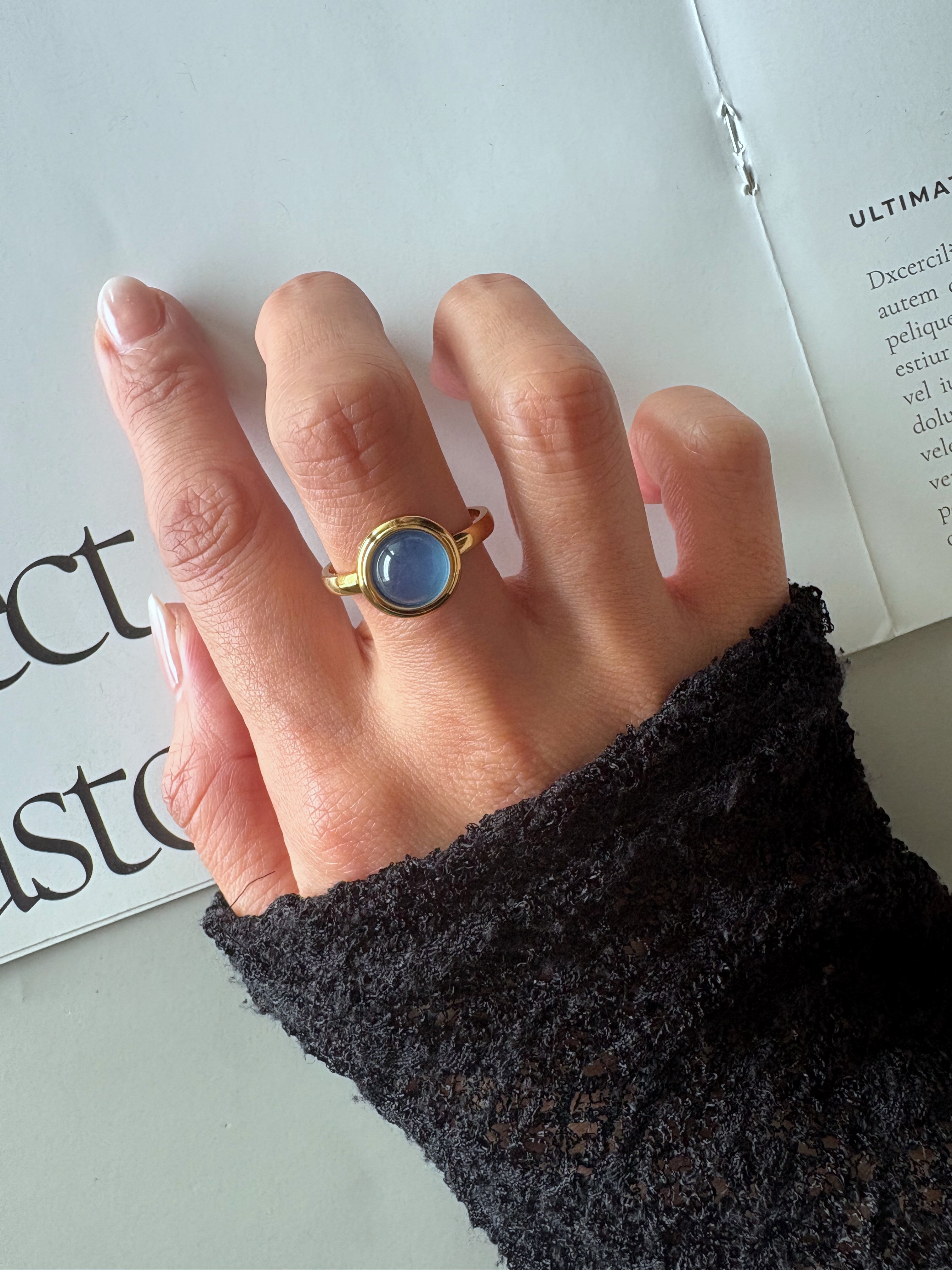 blue stone ring
