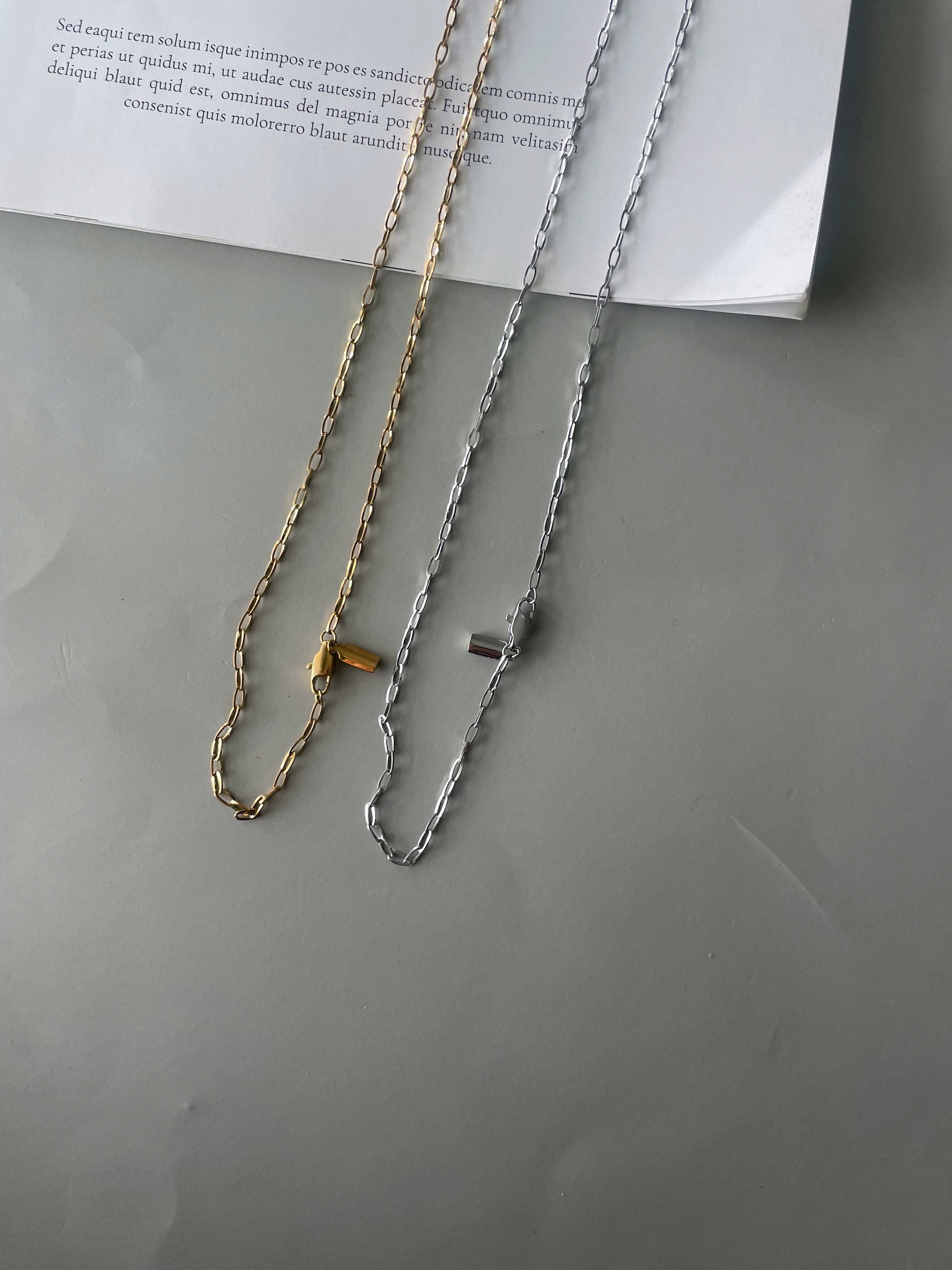 modern chain lock necklace