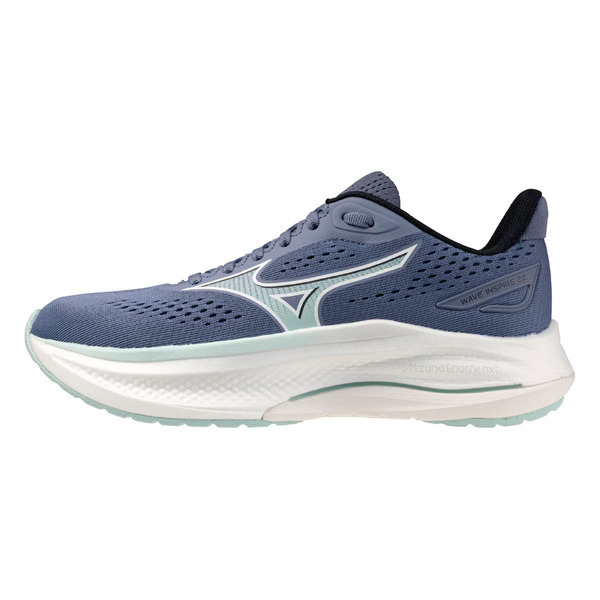 Mizuno 美津濃 Wave Inspire 22 J1GD264573 女 慢跑鞋 超寬楦 緩震 青灰 土耳其藍