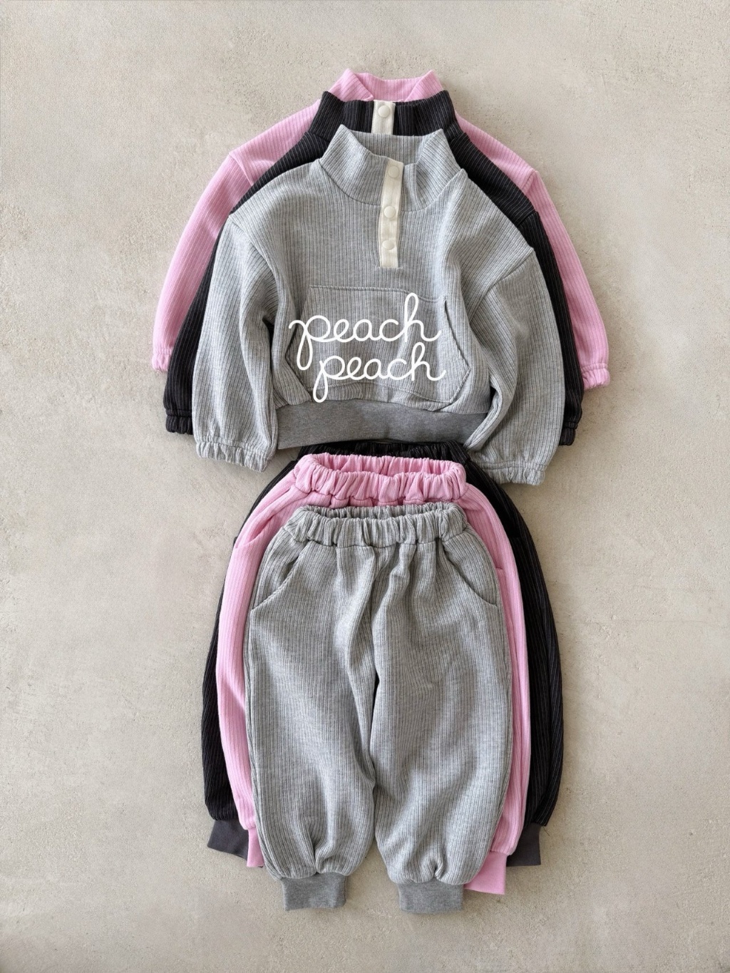 正韓秋PEACHPEACH 三色舒服縮腳運動褲