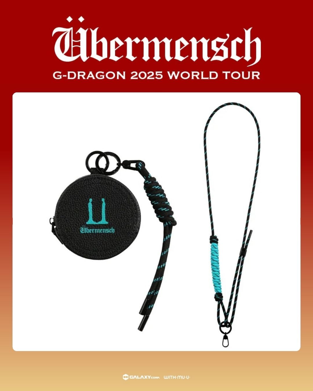 預購｜G-DRAGON 權志龍 [Übermensch] ENCORE 官方周邊 圓圓包  CIRCLE POUCH (WITH STRAP)