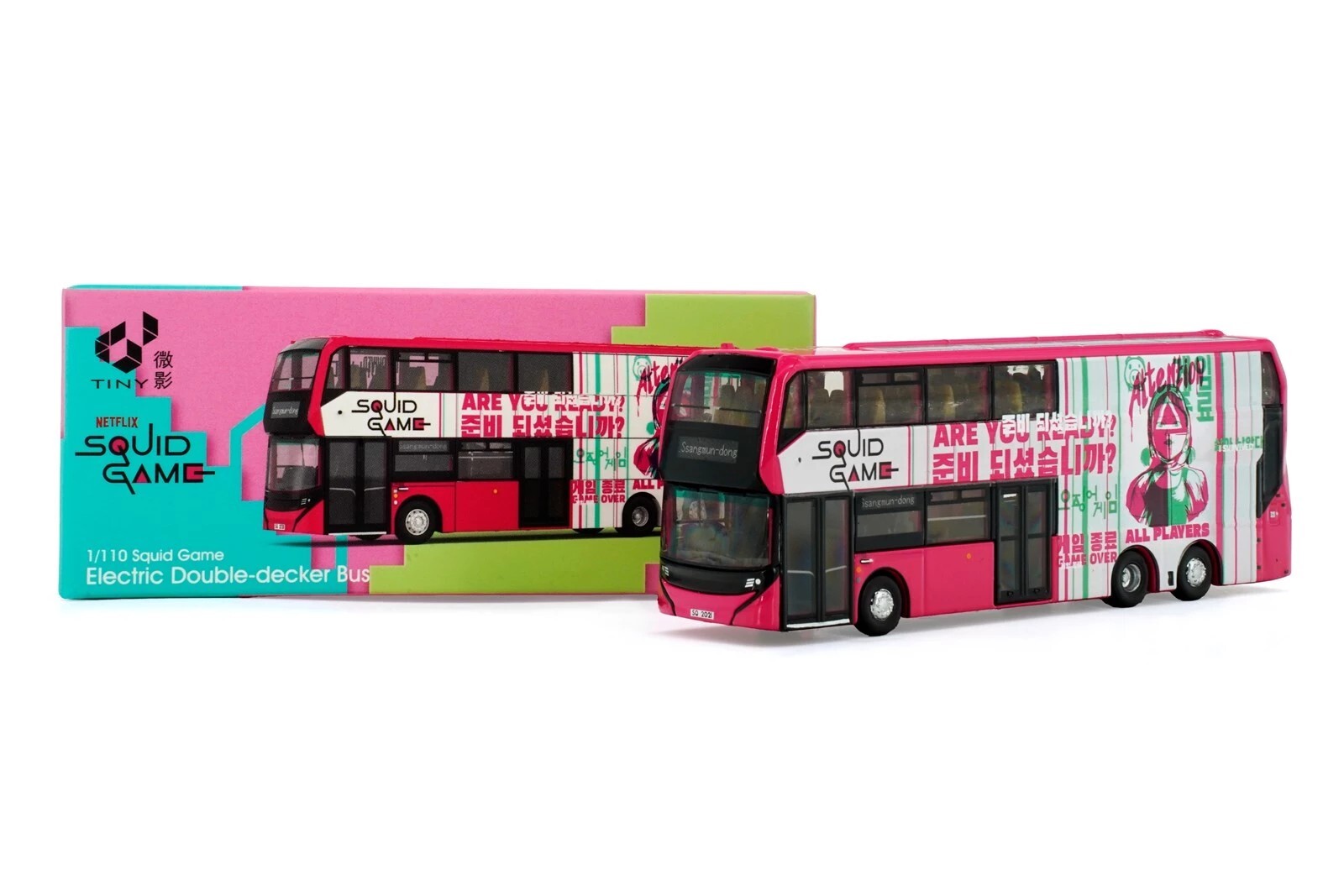 Tiny 城市 合金車仔 - Enviro500EV 電動巴士 (魷 魚遊戲 S2)