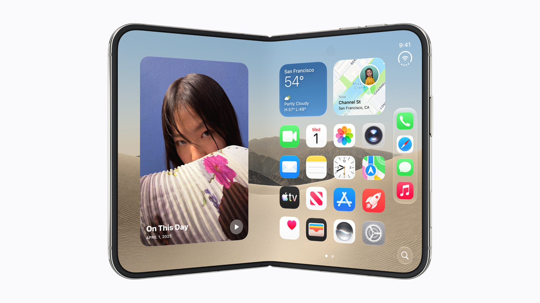 Apple iPhone Duo 可摺疊手機官方圖片