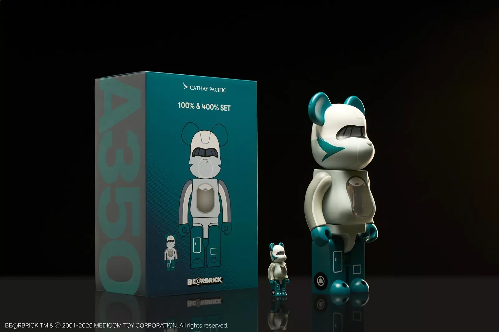 Cathay x BE@RBRICK Brushwing livery 100% & 400% set