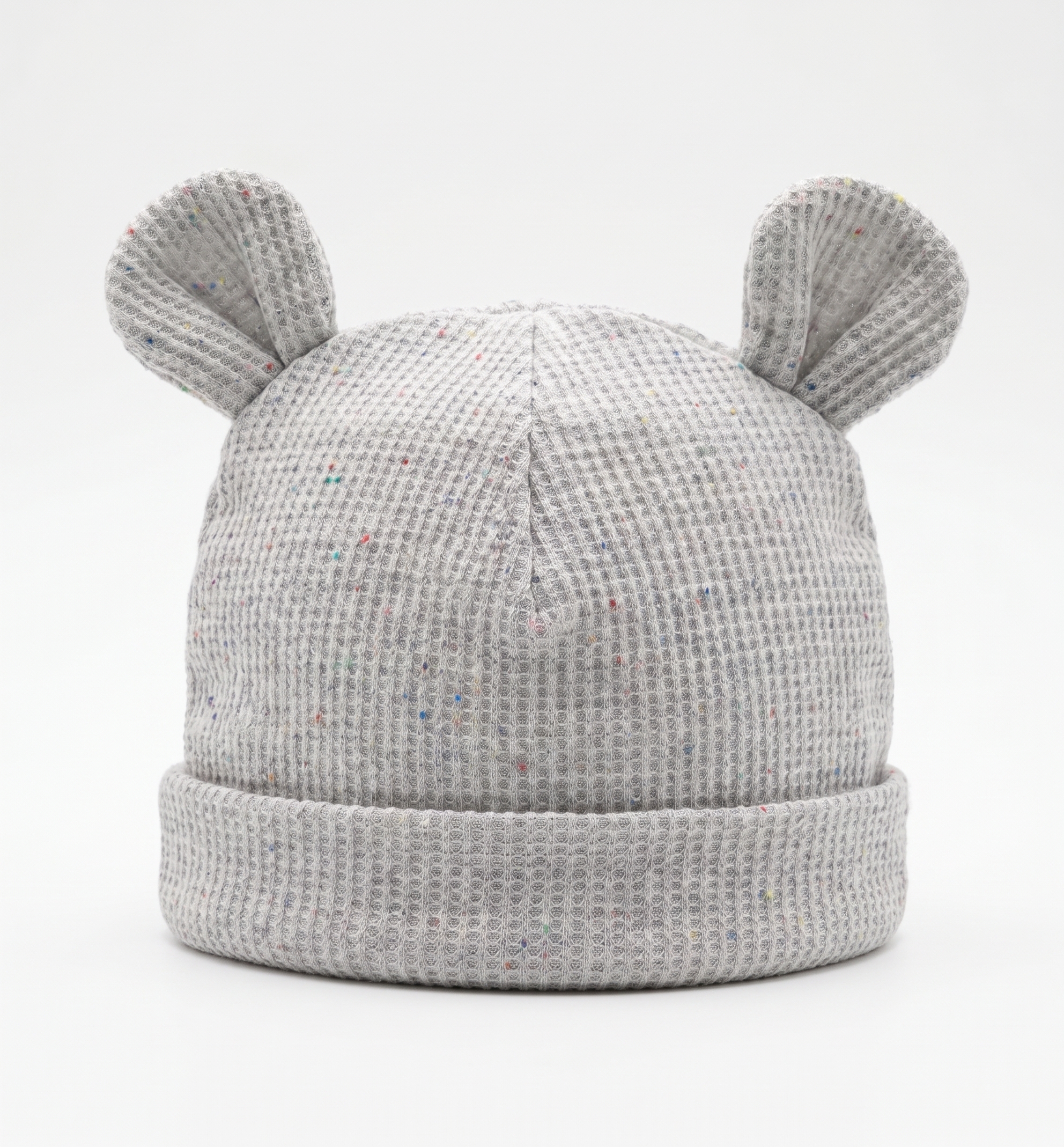 【Nishimatsuya】Nishimatsuya Baby 3D Bear Ears Waffle Knit Beanie (Heather Grey) 42-48cm