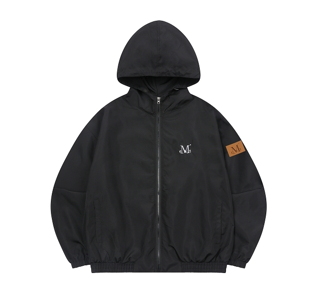 Mucent Milan Signature Logo 防風 連帽外套 黑色