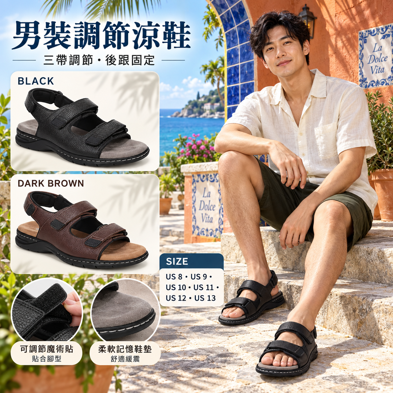 【預購】Dr. Scholl's N091010 男裝涼鞋